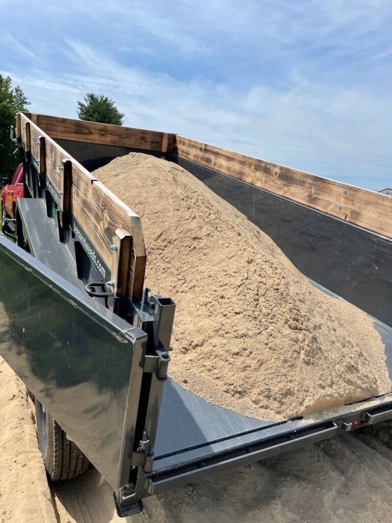 Dump Trailer with Sand